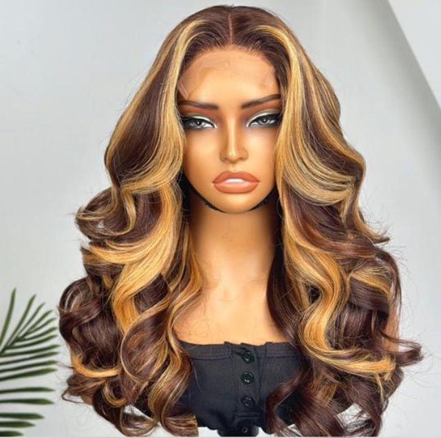 27/30 Loose Wave 5x5 HD Transparent Wig – 18-Inch